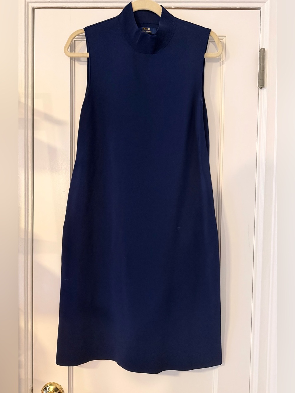 Ralph Lauren Blue Mock Neck Shift Dress